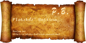 Platzkó Bettina névjegykártya